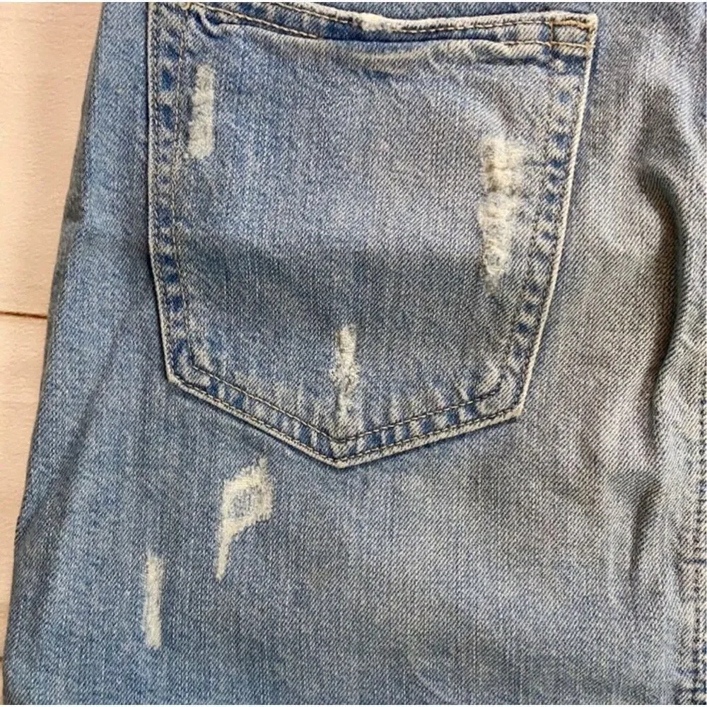 Forever 21 Distressed Ribbon Detail Jean Skirt Size Medium